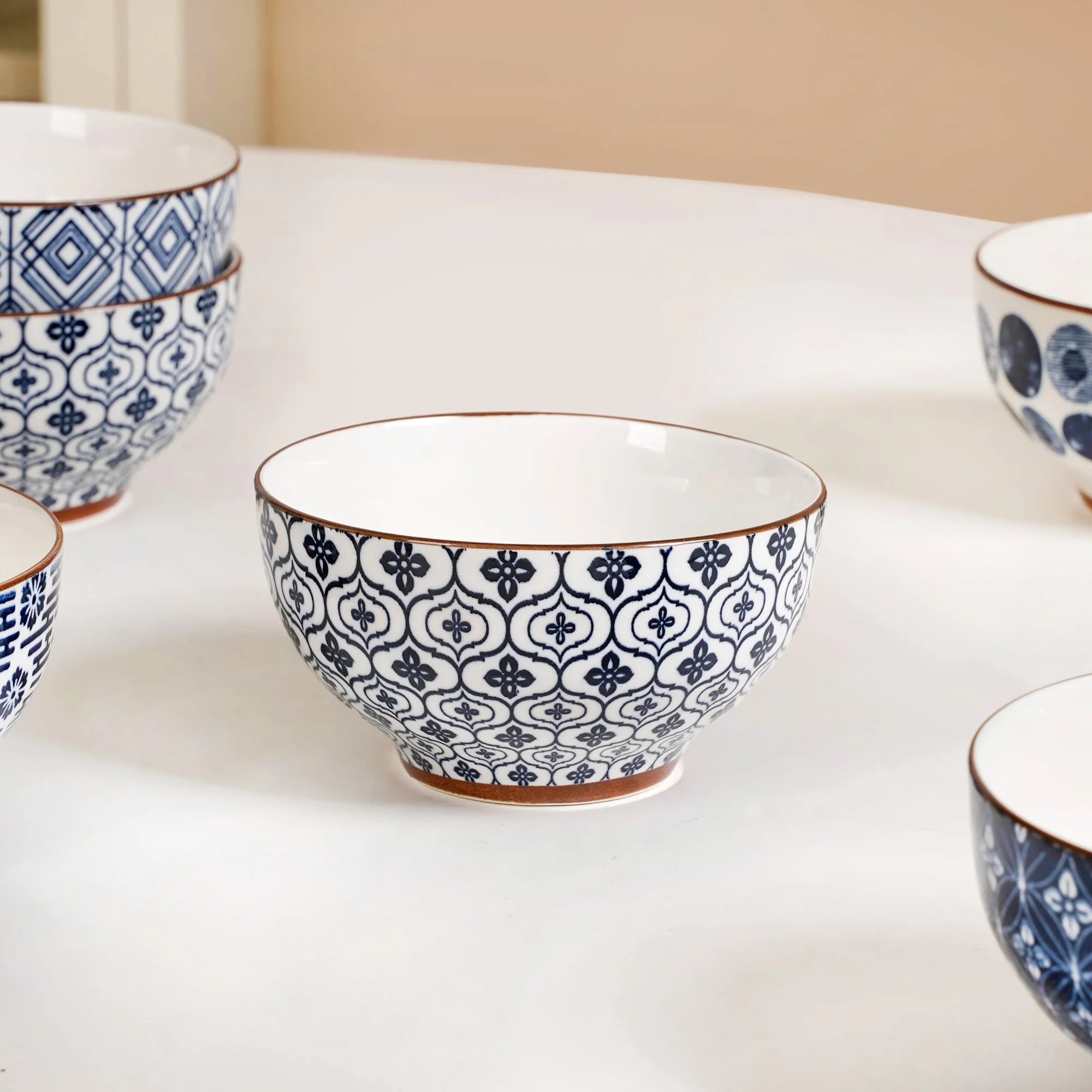 Indigo Ceramic Snack Bowl Set Of 6 350ml - Image 8