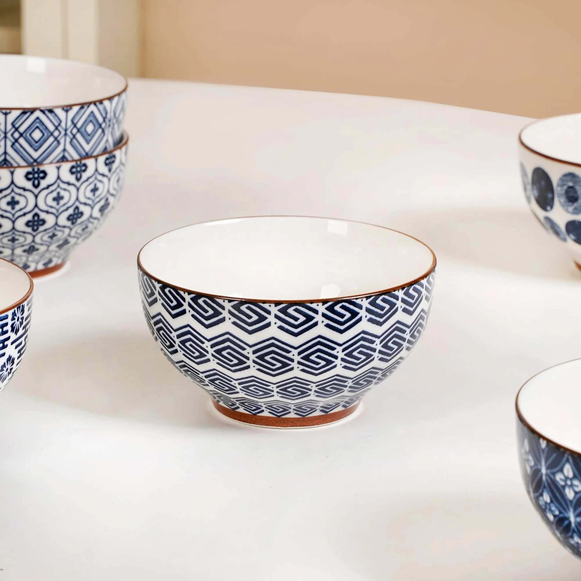 Indigo Ceramic Snack Bowl Set Of 6 350ml - Image 9