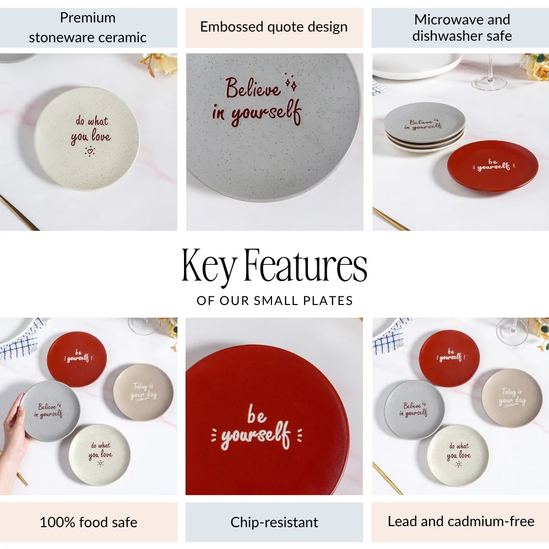 Inspiration Quotes Small Plate Set Of 4 15cm - Image 5