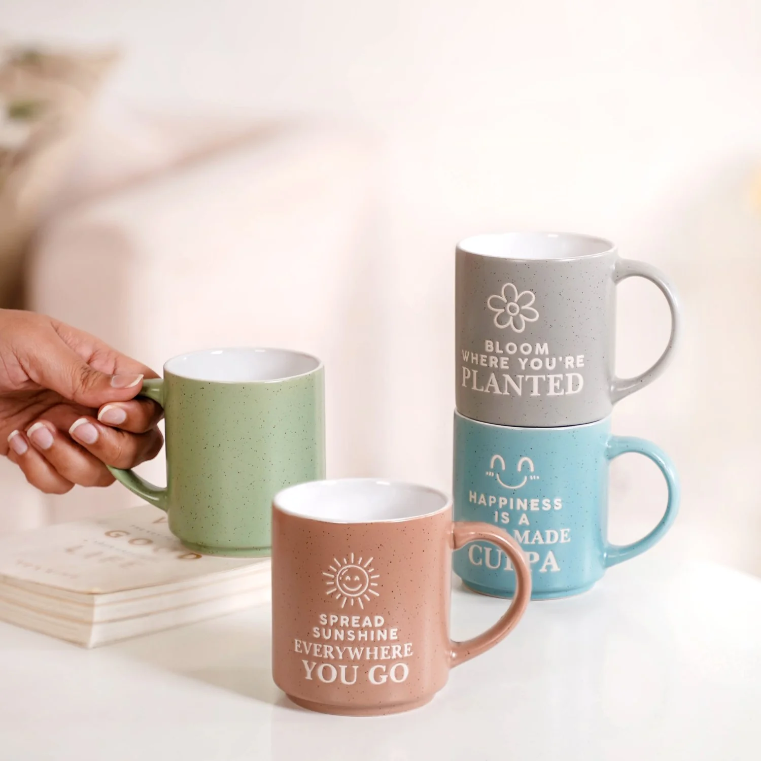 Inspiring Stackable Mug Set Of 4 280ml - Image 3
