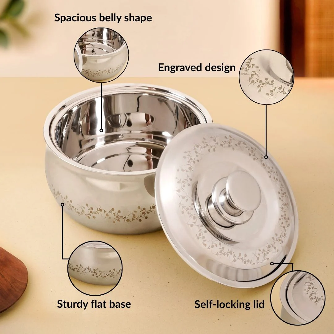 Insulated Stainless Steel Roti Casserole 1500ml - Image 5