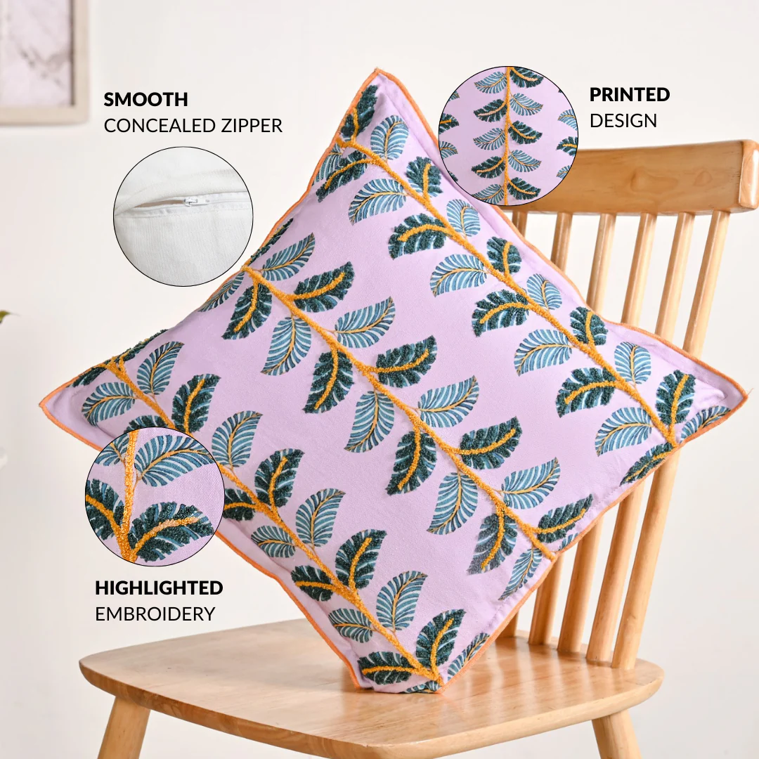 Bloom Era Ivy Cotton Cushion Cover 43x43cm - Image 2