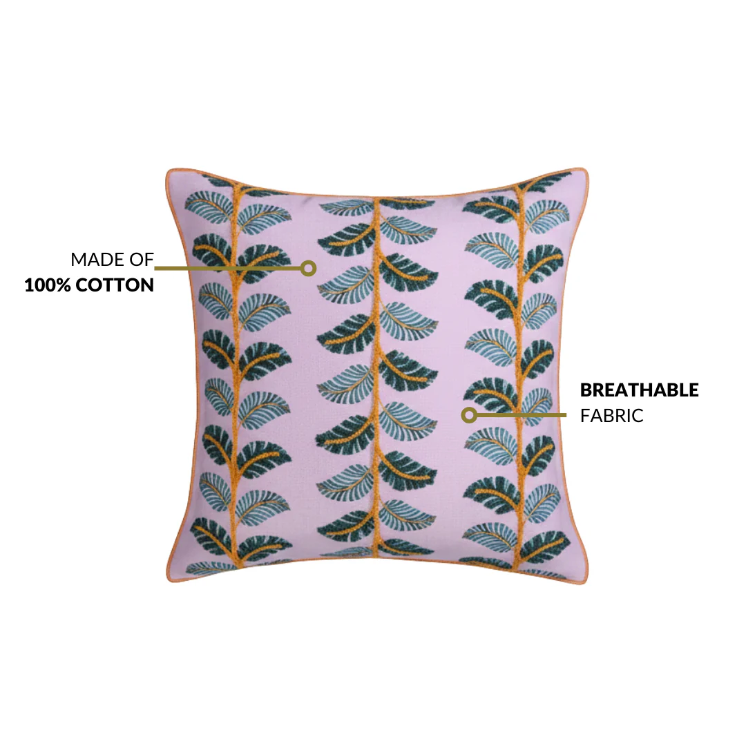Bloom Era Ivy Cotton Cushion Cover 43x43cm - Image 4