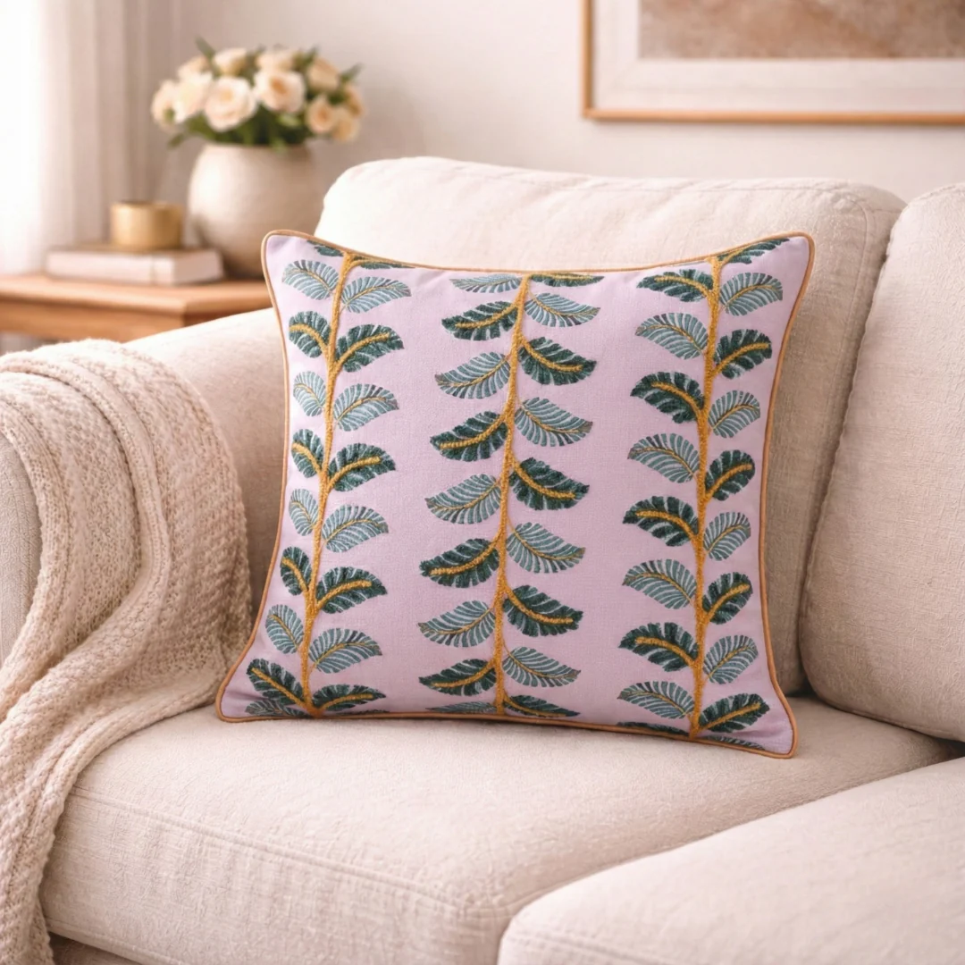 Bloom Era Ivy Cotton Cushion Cover 43x43cm - Image 7