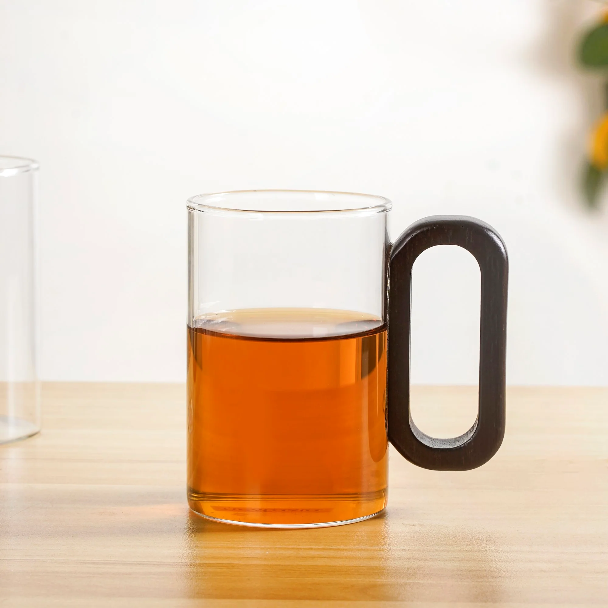 Japandi Tea Coffee Mug With Fusion Wooden Handle Set Of 2 300ml - Image 6