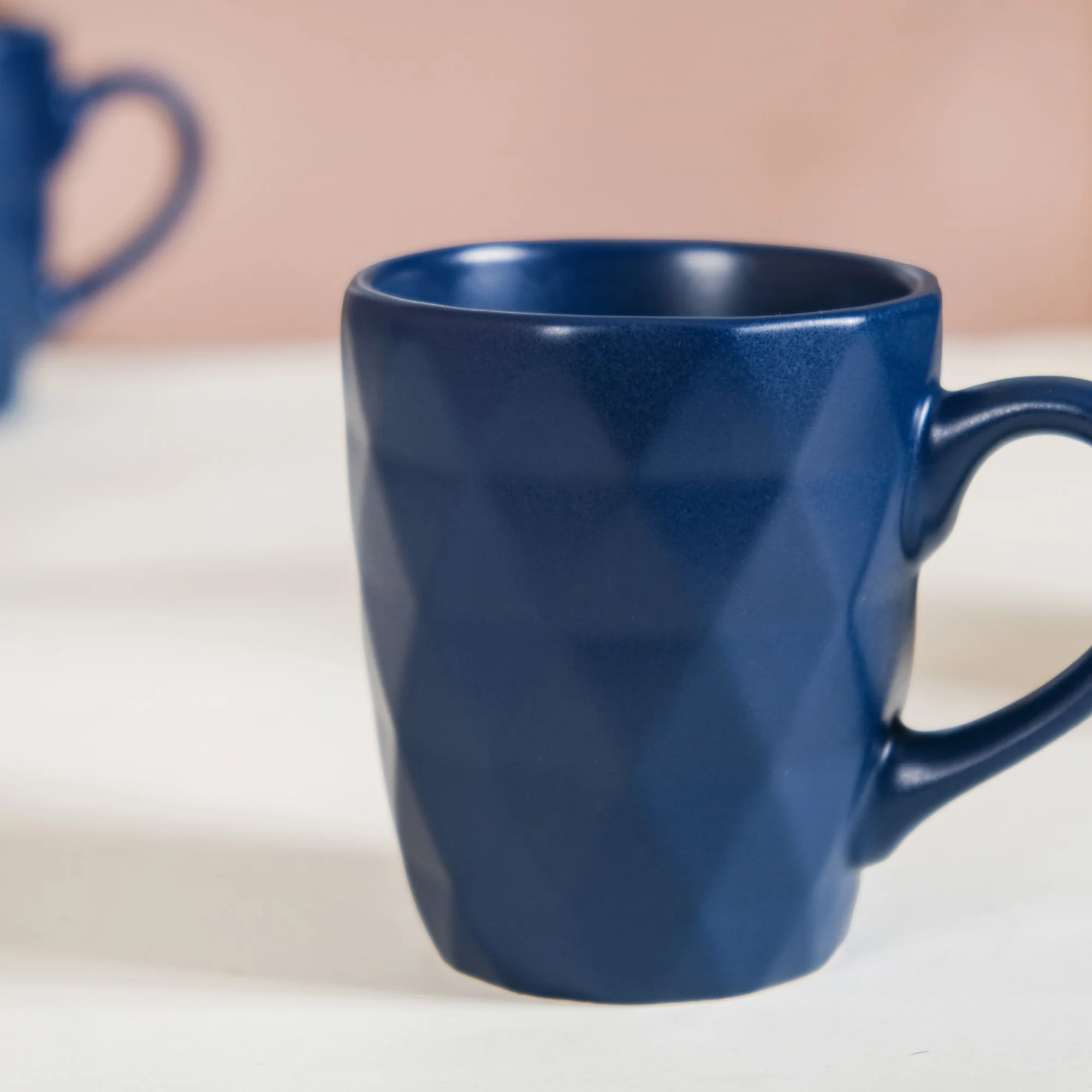 Just-The-Right-Size Tea Coffee Mug Set Of 6 Navy Blue 220ml - Image 7