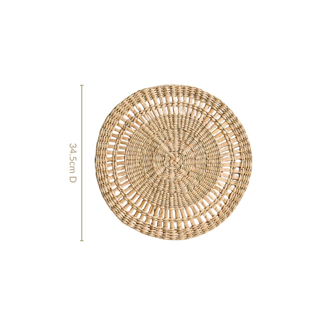 Kauna Sustainable Handmade Table Mat Set Of 2 34cm - Image 3