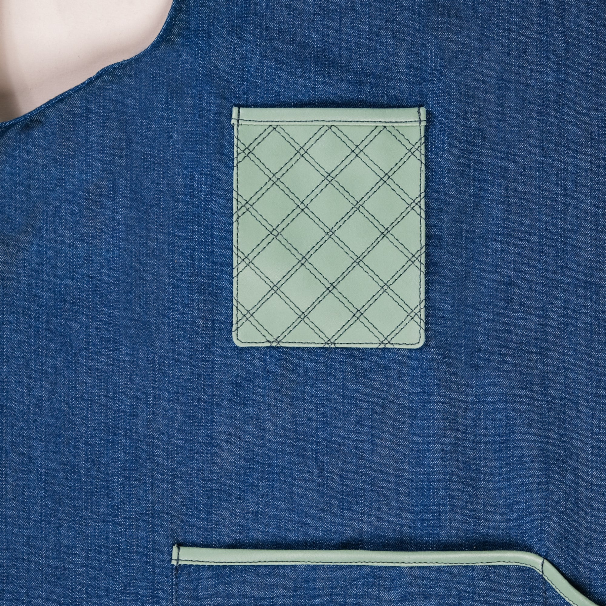 Kitchen Apron With Pockets Mint Green - Image 14
