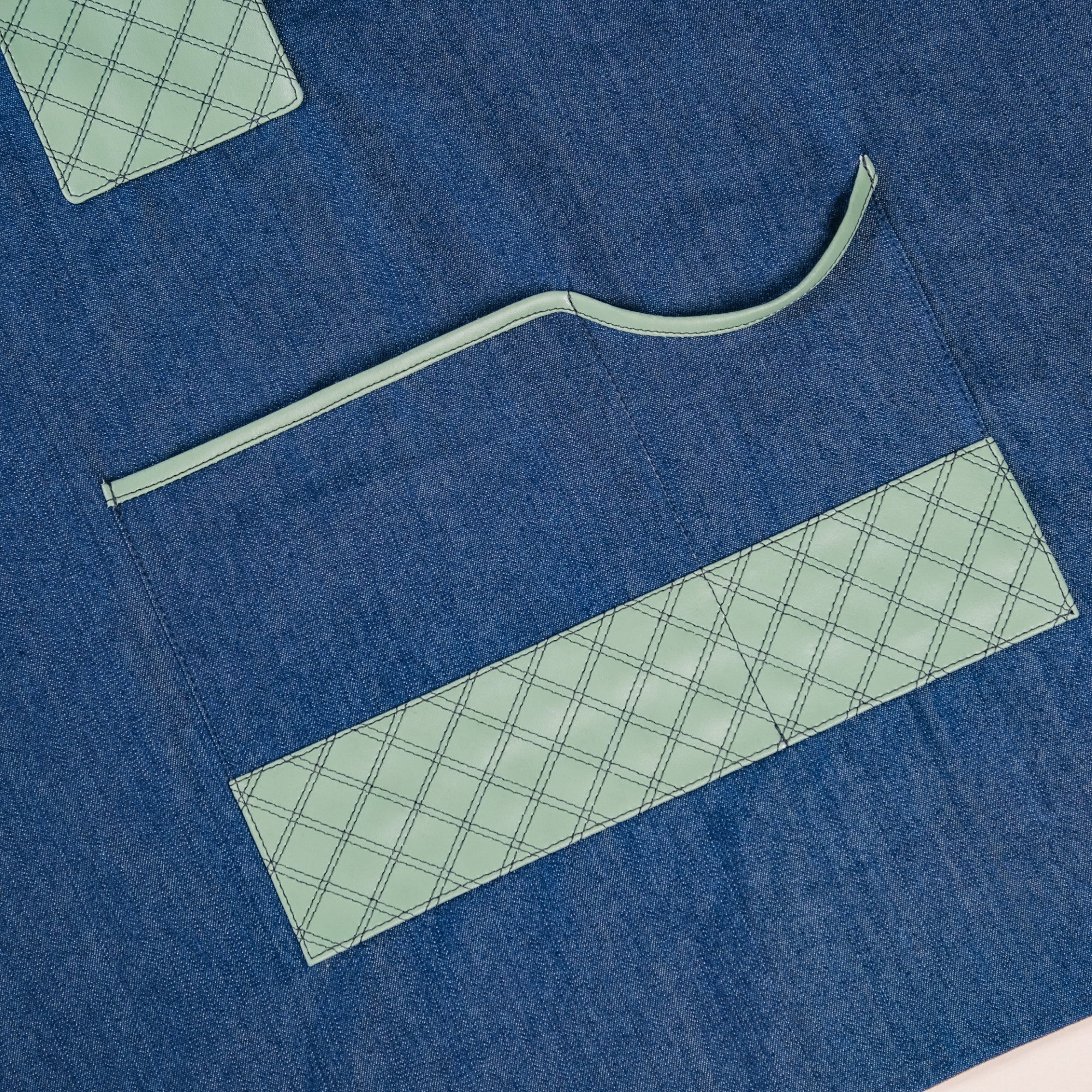 Kitchen Apron With Pockets Mint Green - Image 5