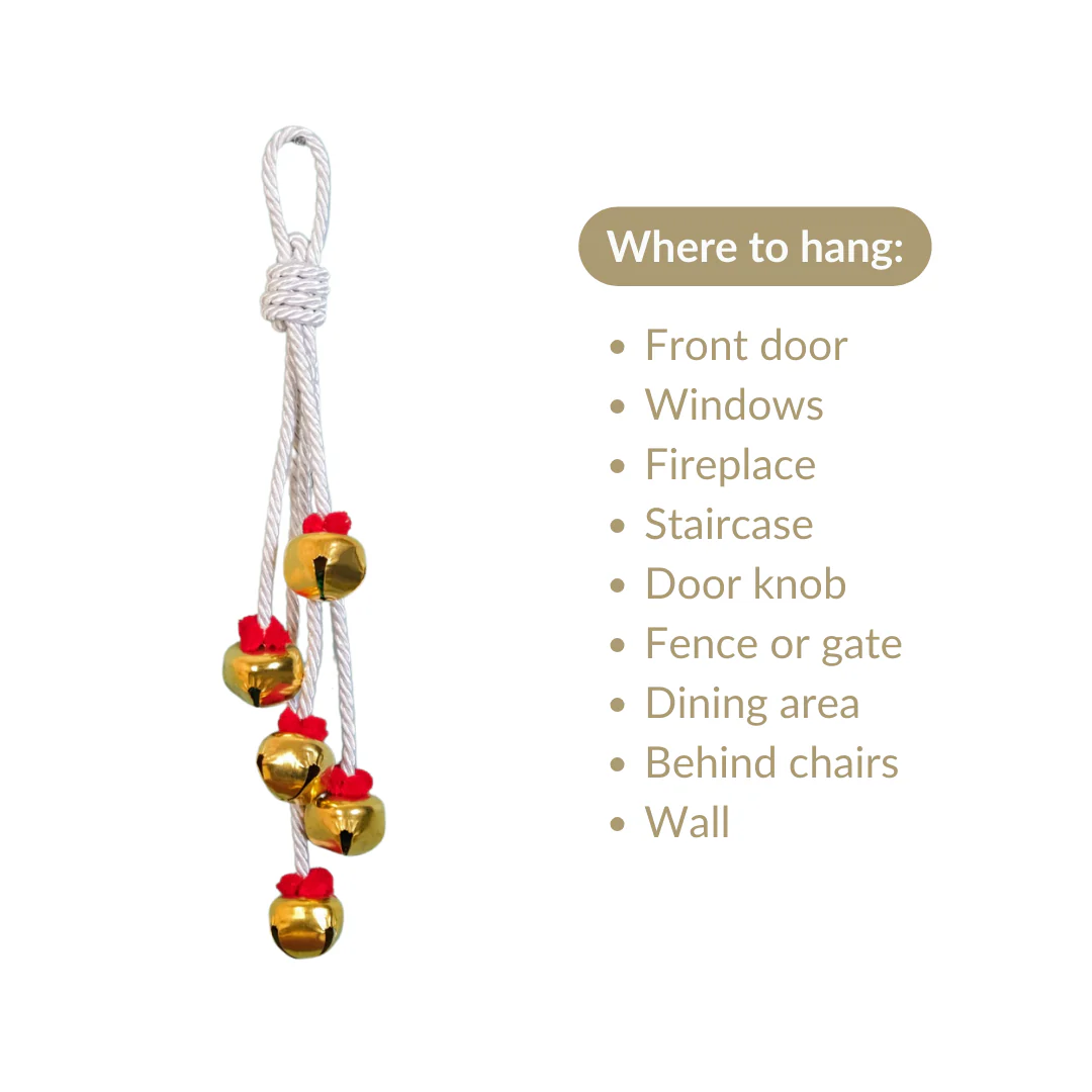 Knotted Wall Hanging With Five Bells - Image 4