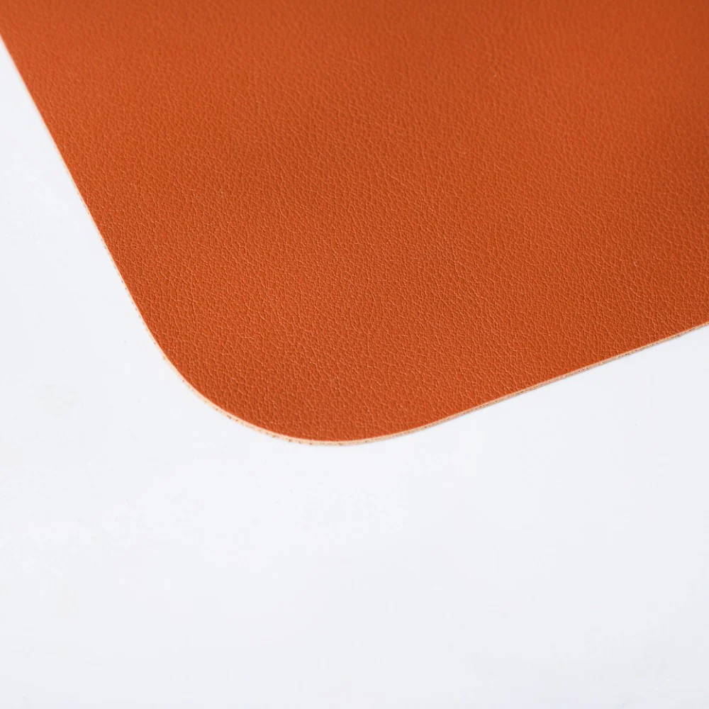 Multipurpose Vegan Leather Computer Desk Mat Brown 31.5 Inch - Image 5