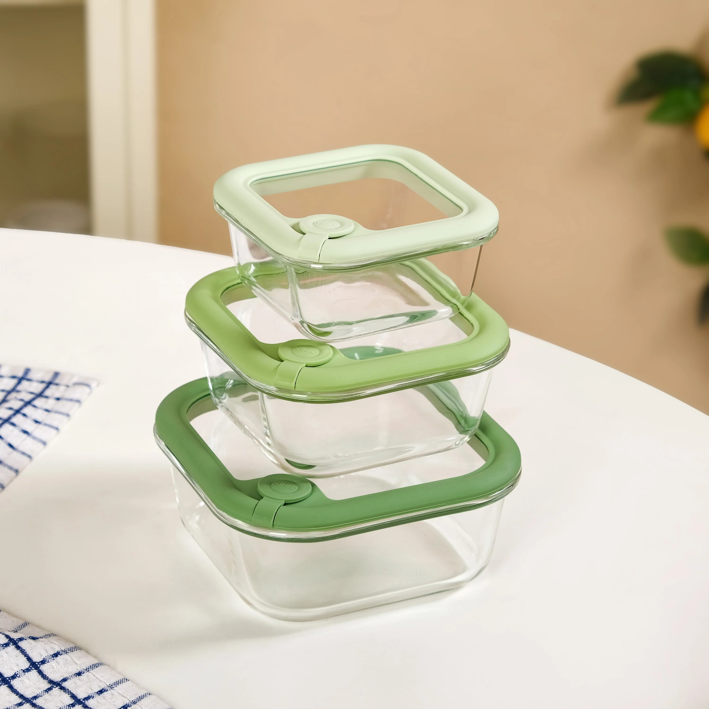 Leakproof See Through Air Vent Lid Food Storage Container Set Of 3 350ml 520ml 800ml - Image 10