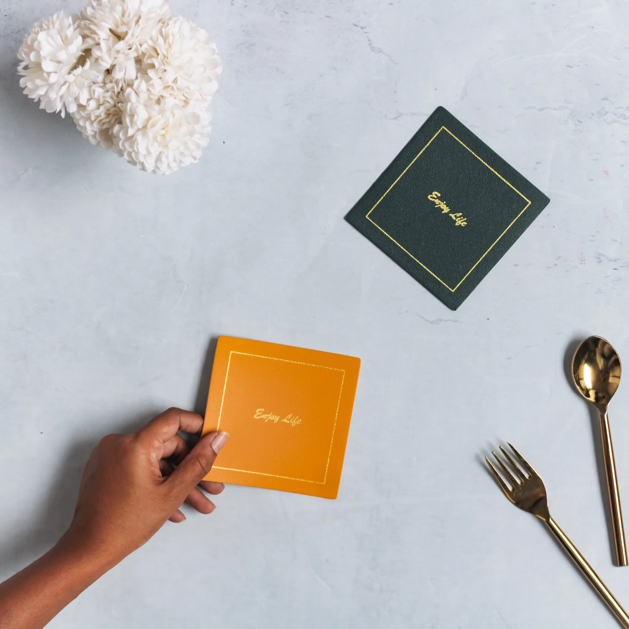Leather Placemat And Coaster Set of 2 - Image 16
