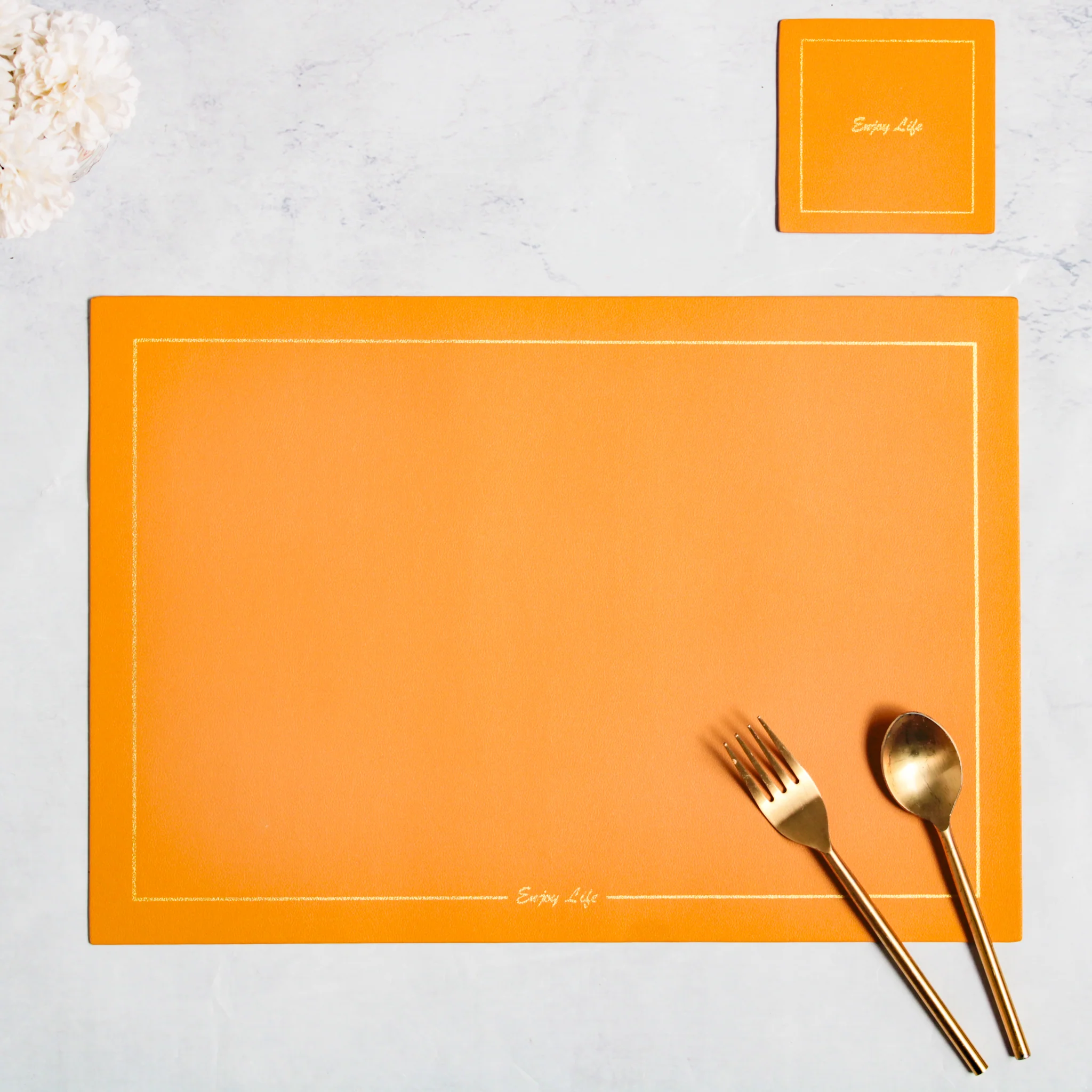 Leather Placemat And Coaster Set of 2 - Image 18