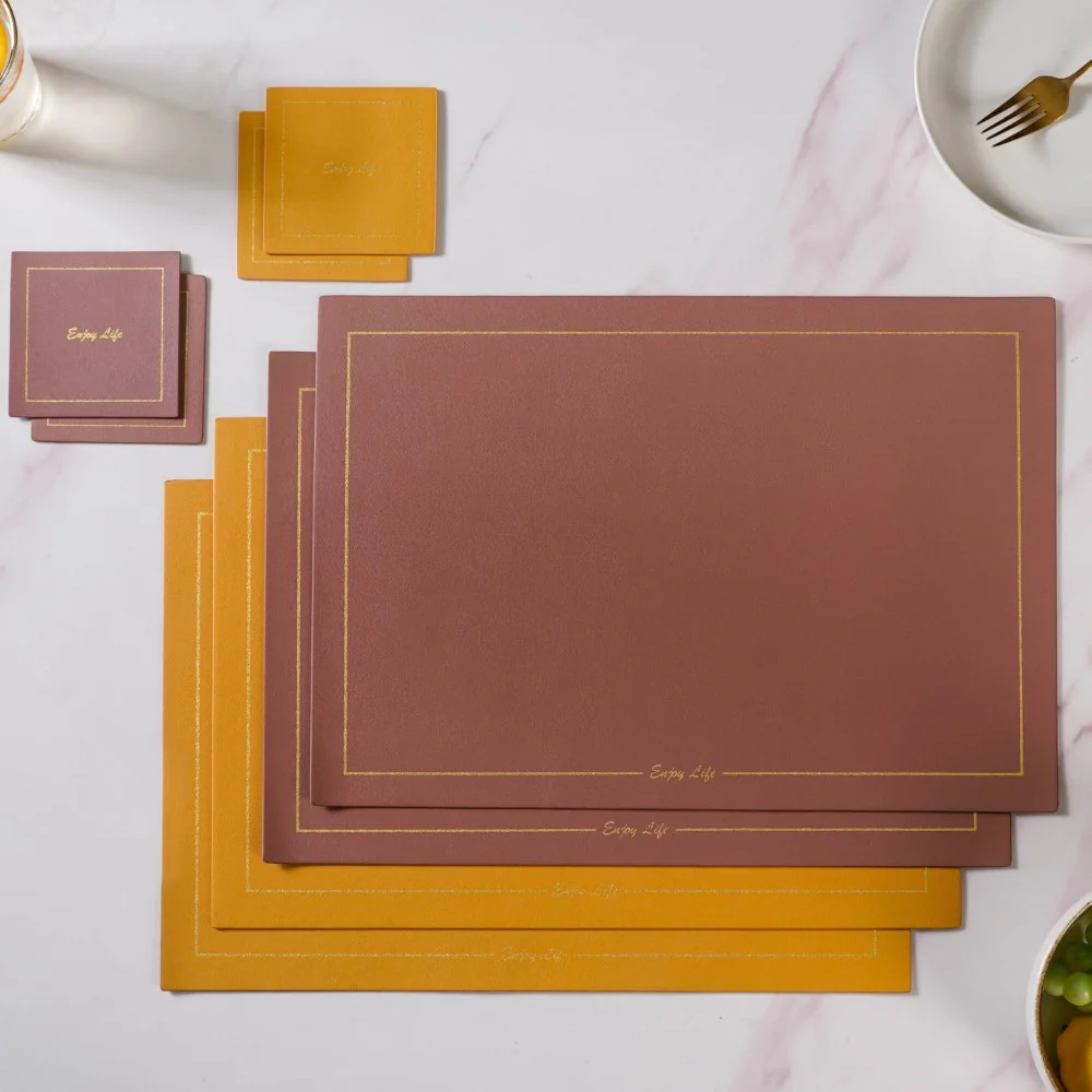 Leather Placemat And Coaster Set of 2 - Image 3