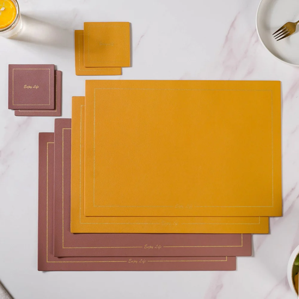 Leather Placemat And Coaster Set of 2 - Image 6