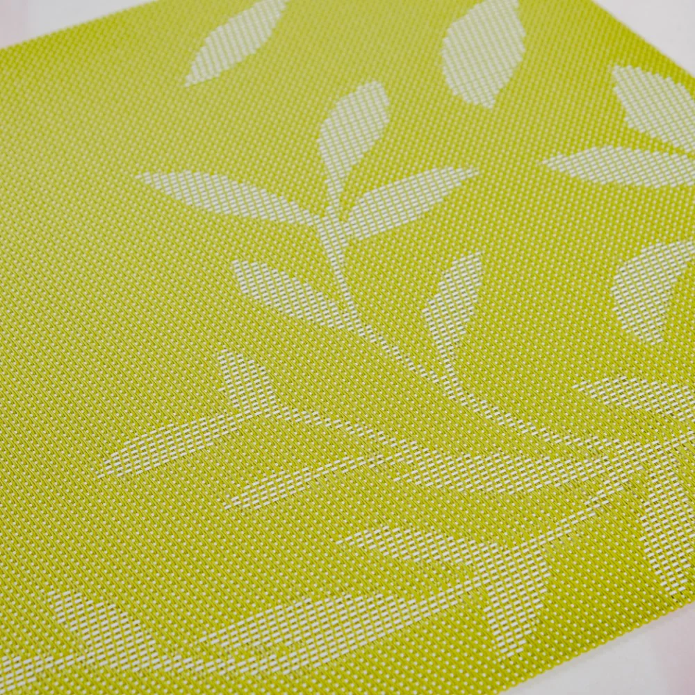 Leaves Reversible Table Mat Set Of 6 Green 17x11 Inch - Image 5