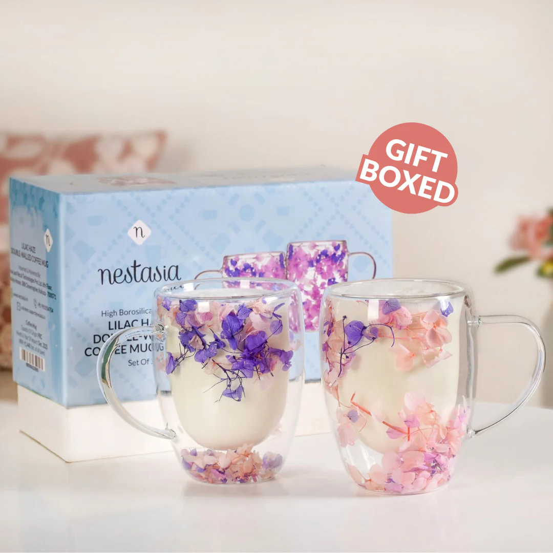 Lilac Haze Double Walled Coffee Mug Set Of 2 350ml - Image 2