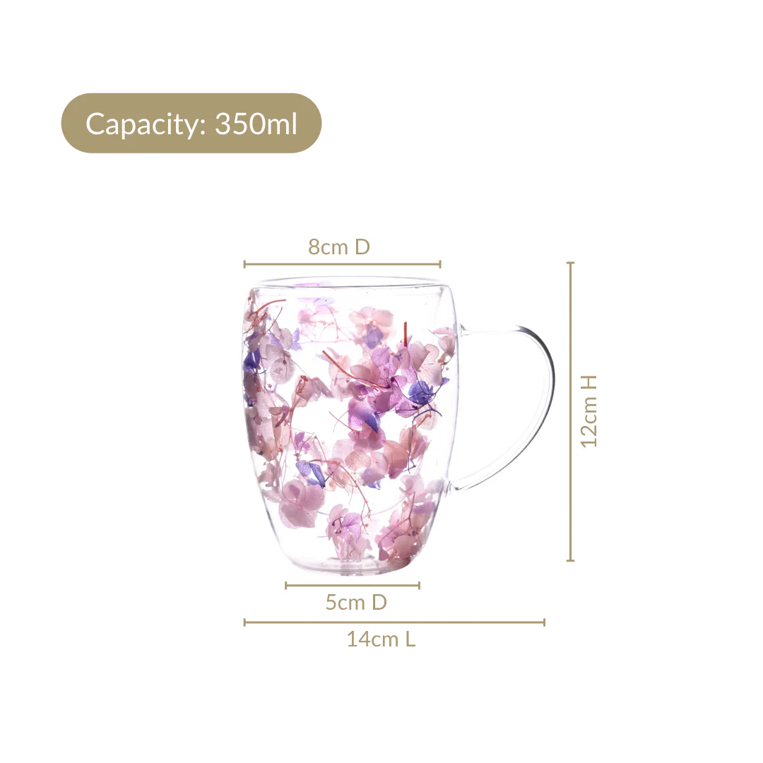 Lilac Haze Double Walled Coffee Mug Set Of 2 350ml - Image 4