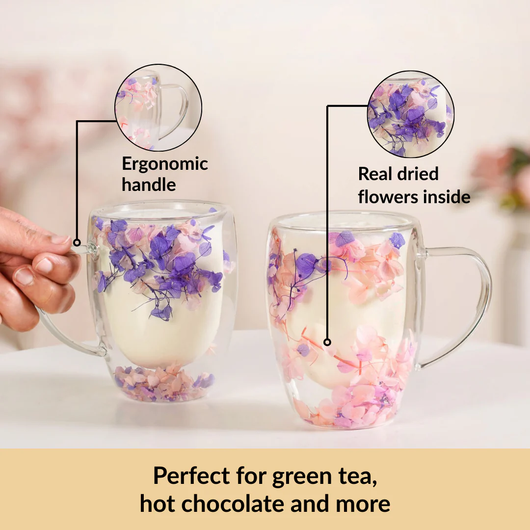 Lilac Haze Double Walled Coffee Mug Set Of 2 350ml - Image 5