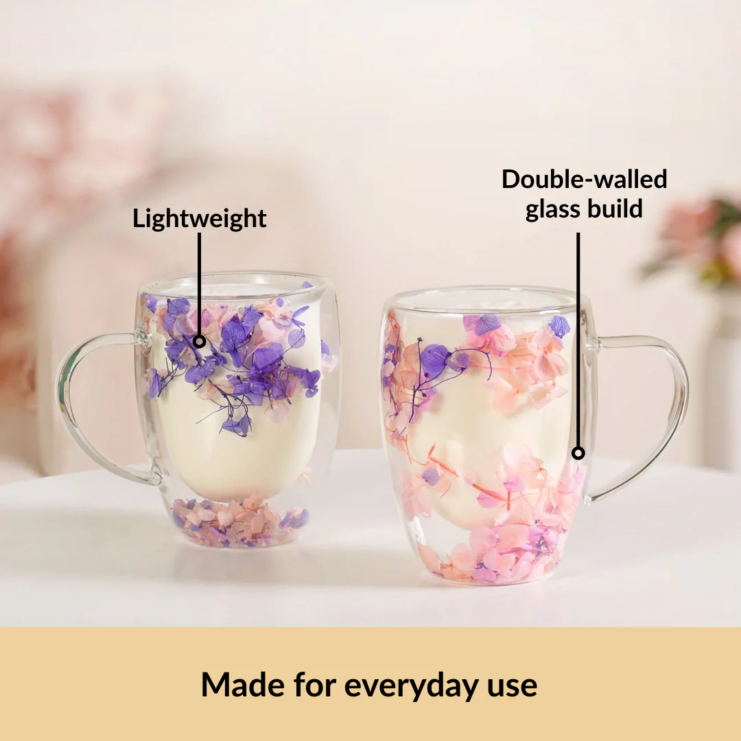 Lilac Haze Double Walled Coffee Mug Set Of 2 350ml - Image 6