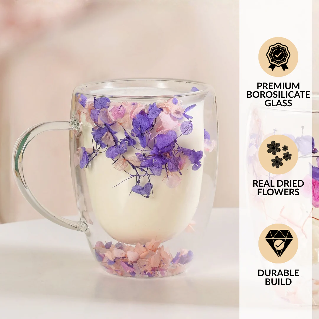 Lilac Haze Double Walled Coffee Mug Set Of 2 350ml - Image 7