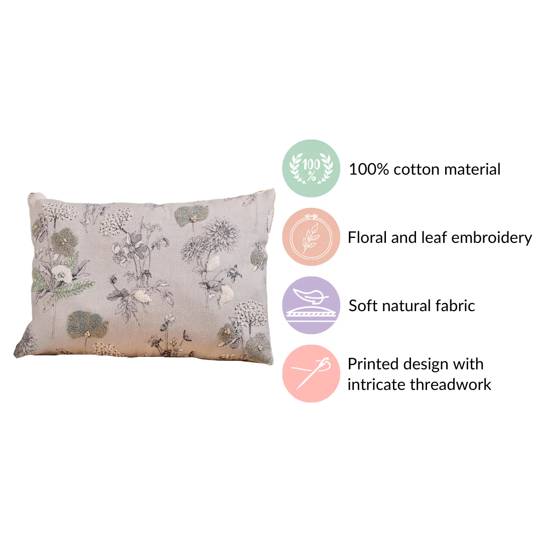 Linen Cotton Rectangular Cushion Cover 20x14 Inch - Image 4
