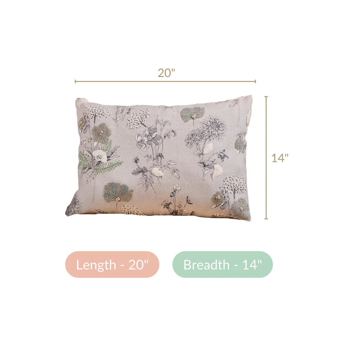 Linen Cotton Rectangular Cushion Cover 20x14 Inch - Image 6