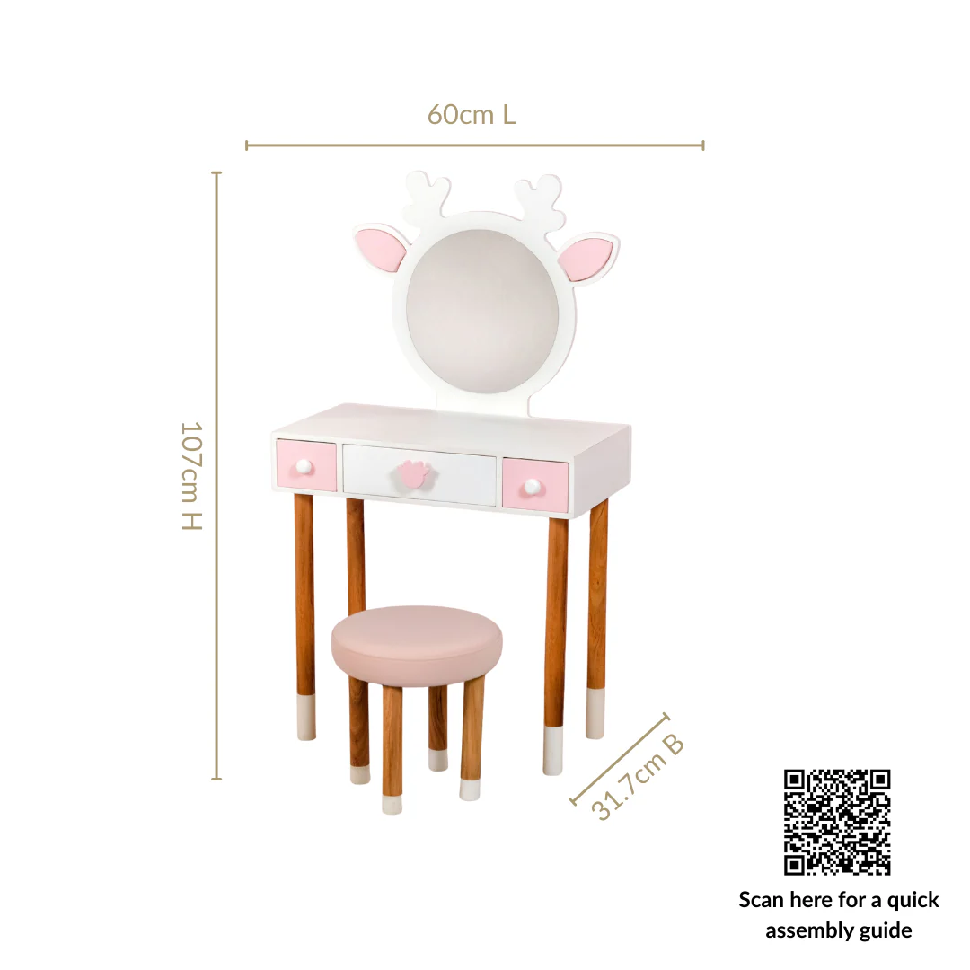 Little Deer Pretend Play Dressing Table Set - Image 4