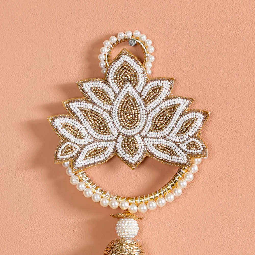 Lotus Door Hanging Set of 2 White - Image 5
