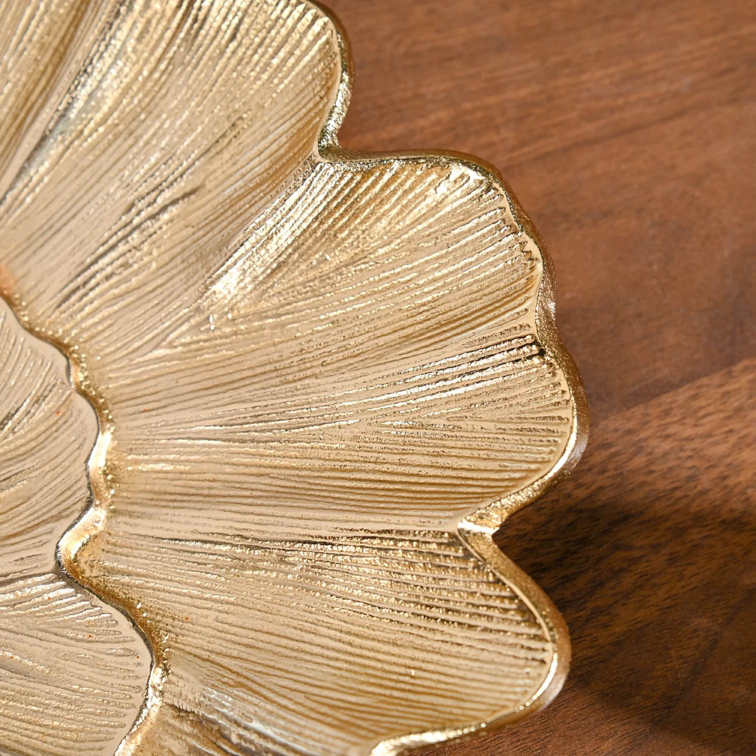 Lotus Leaf Metal Tray In Gold - Image 7