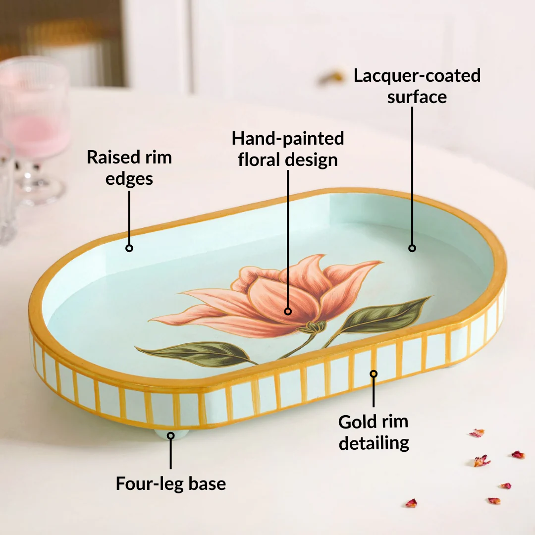 Lotus Royale Hand Painted Capsule Tray - Image 3
