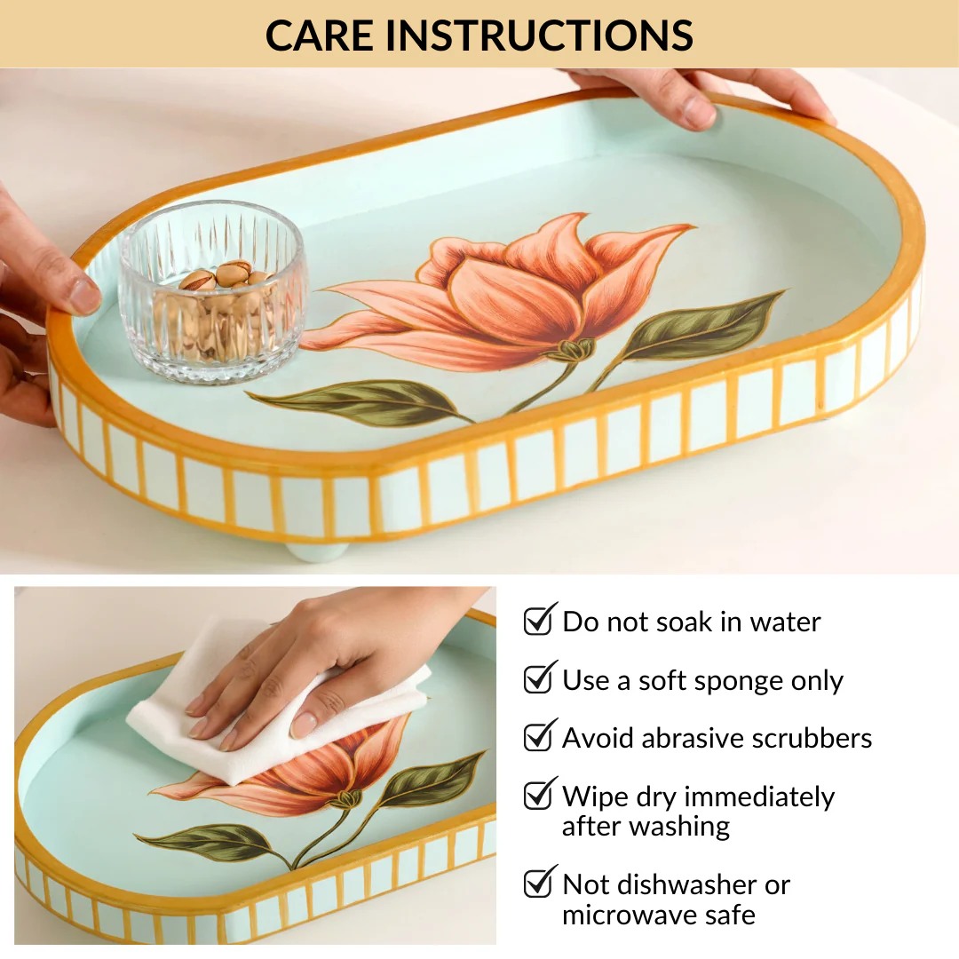 Lotus Royale Hand Painted Capsule Tray - Image 7