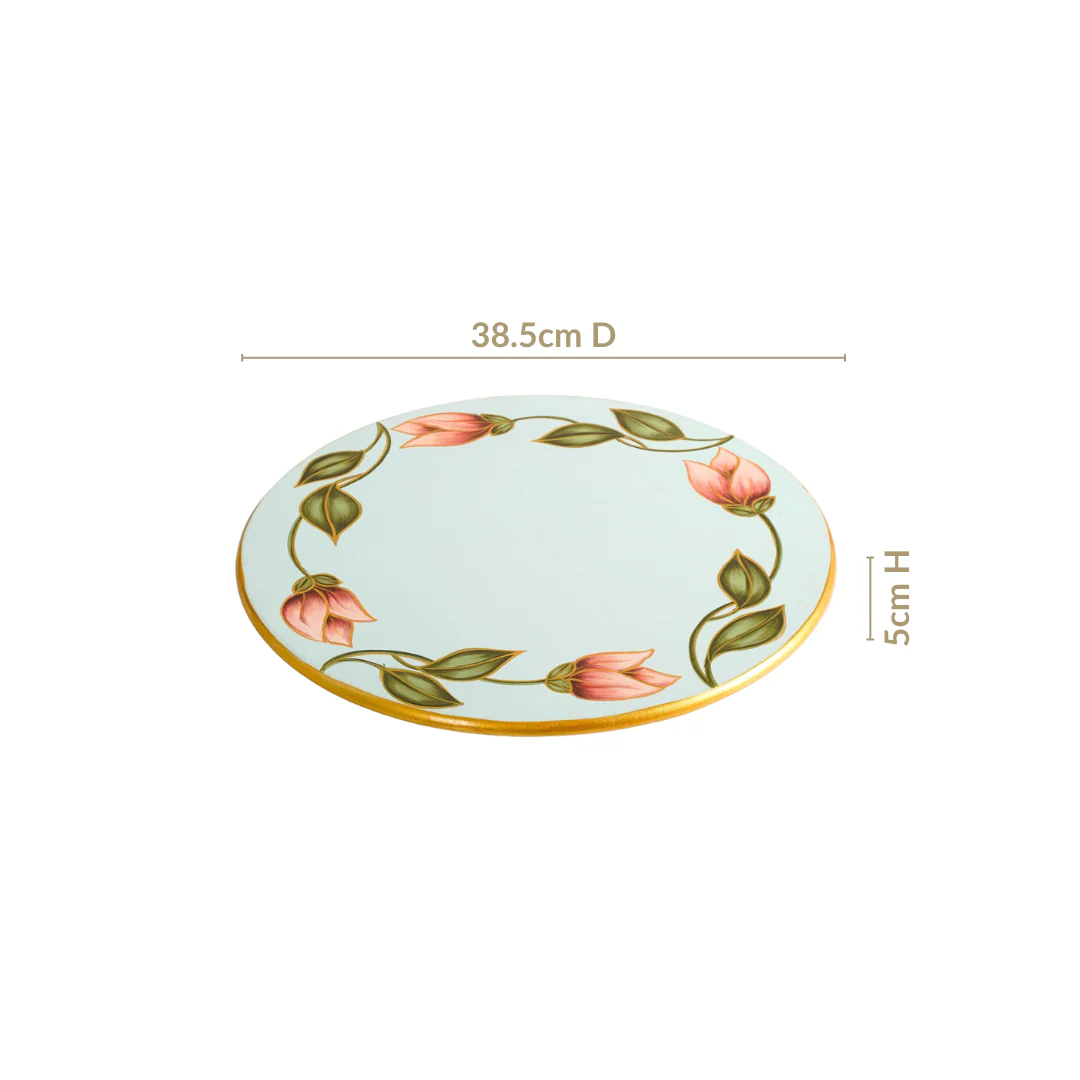 Lotus Royale Hand Painted Lazy Susan 15inch - Image 5