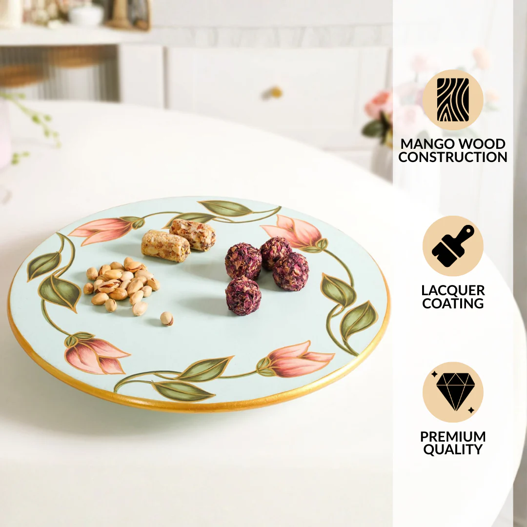 Lotus Royale Hand Painted Lazy Susan 15inch - Image 6