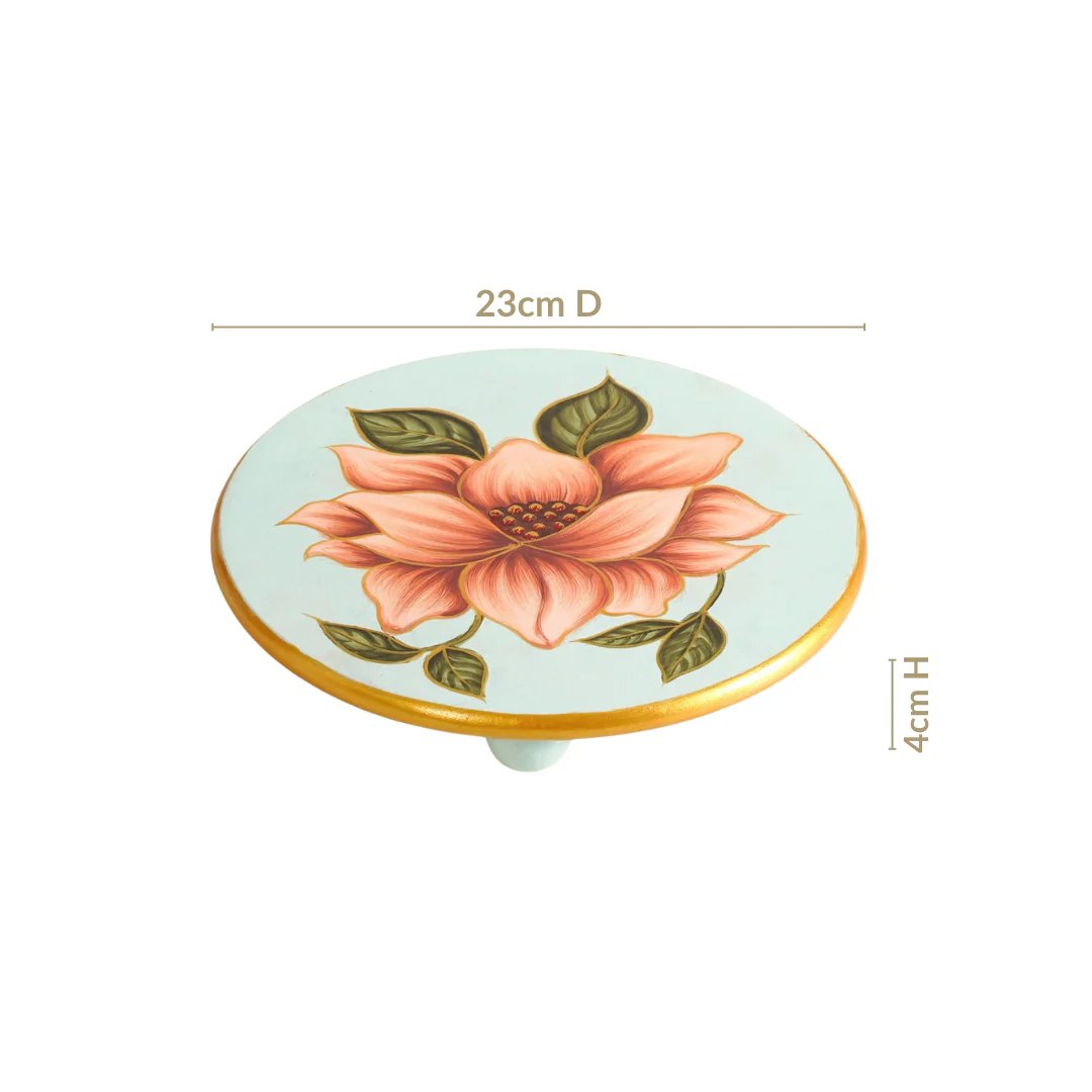 Lotus Royale Round Hand Painted Trivet - Image 5