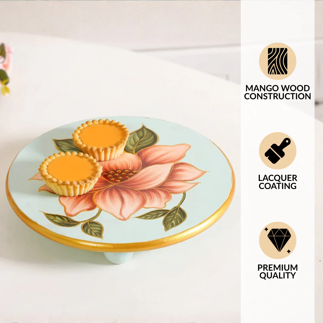 Lotus Royale Round Hand Painted Trivet - Image 6
