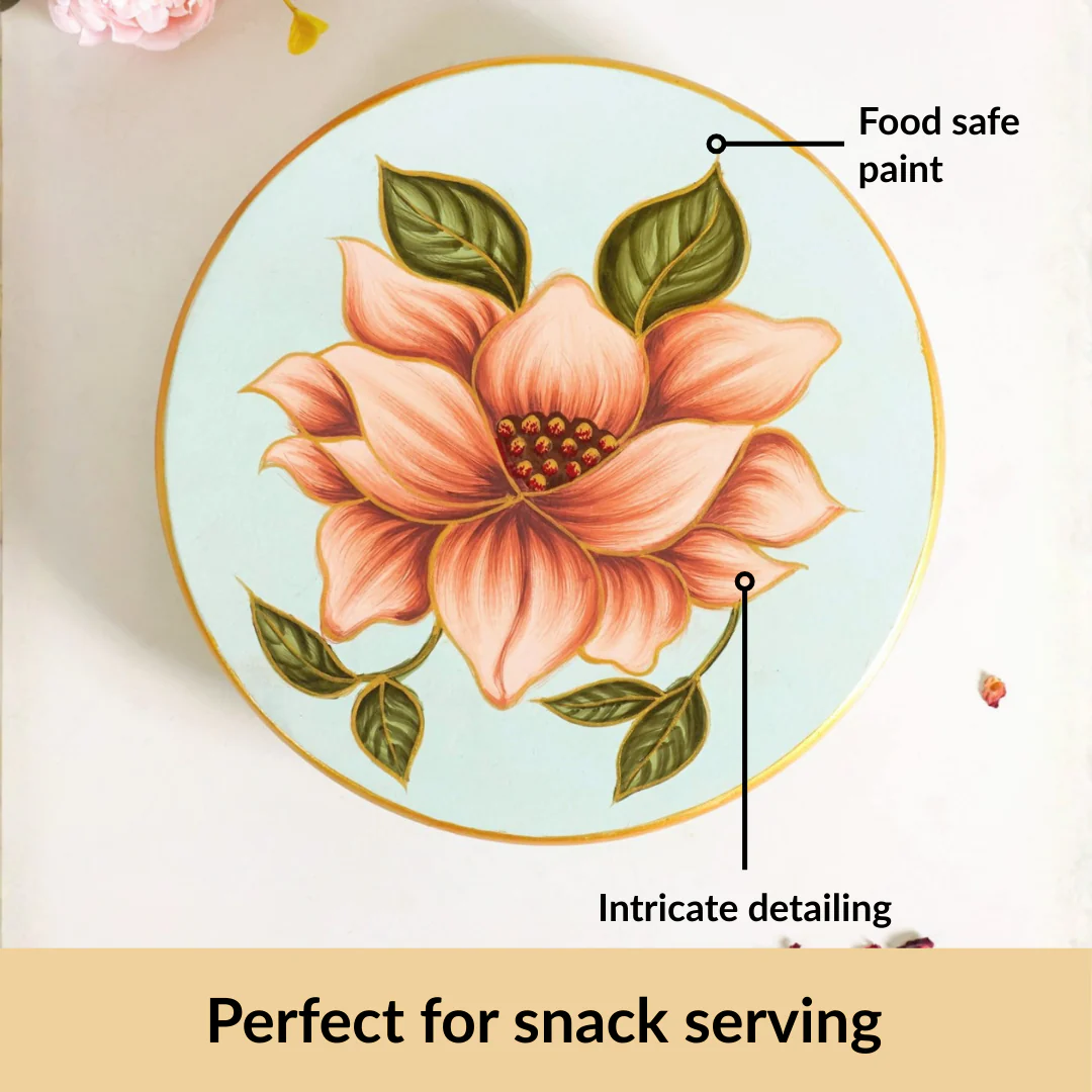 Lotus Royale Round Hand Painted Trivet - Image 7