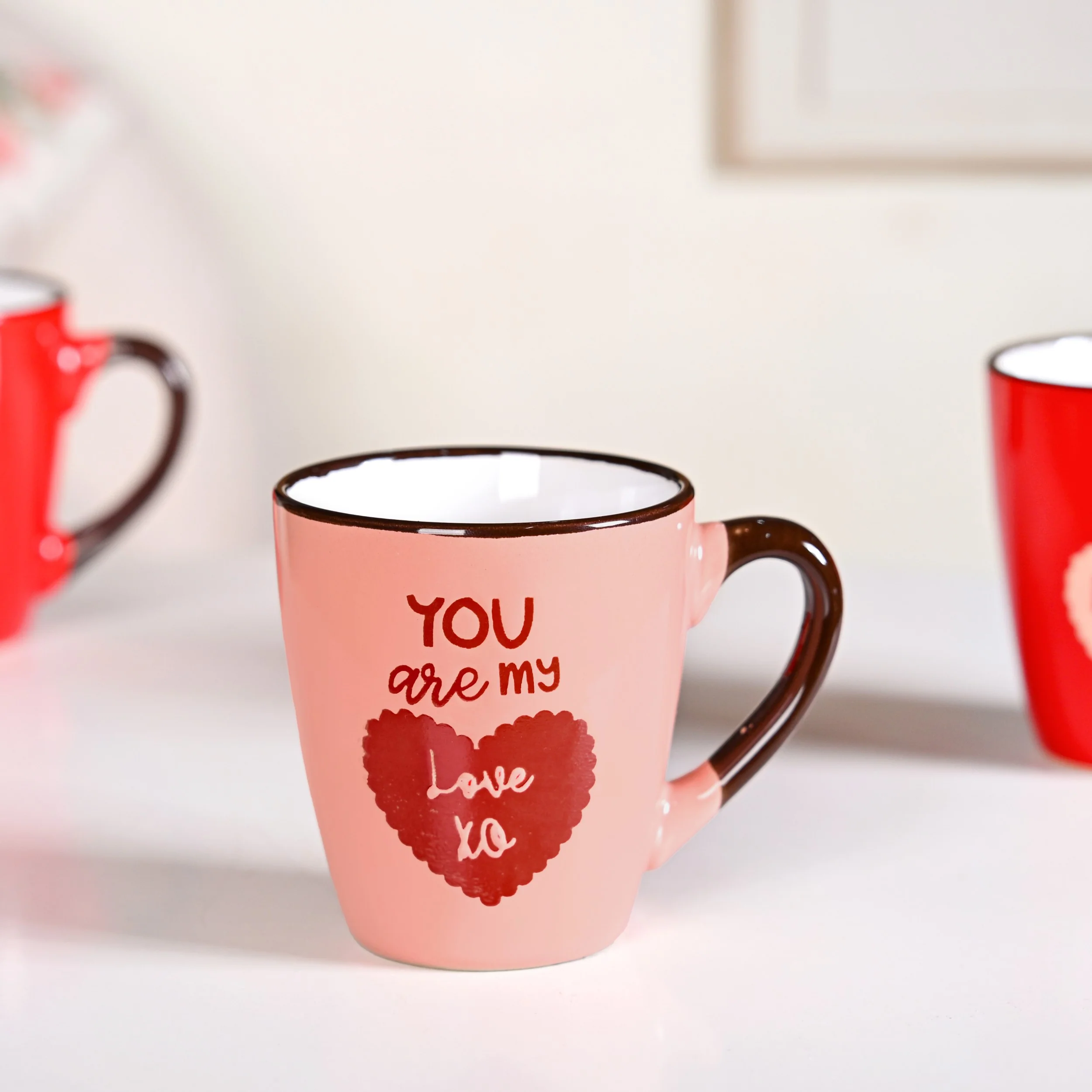 Love Note XO Ceramic Mug Set Of 4 210ml - Image 7