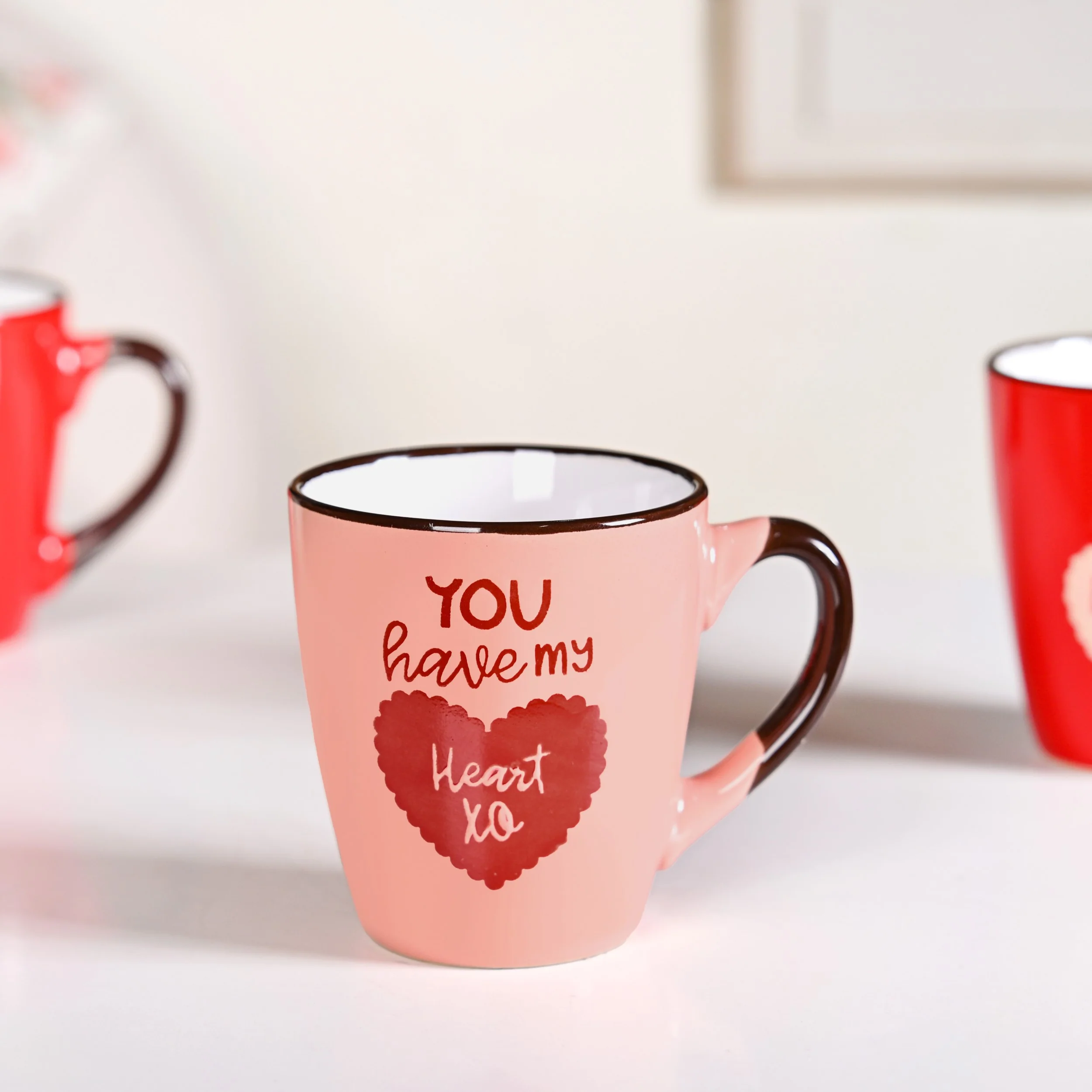 Love Note XO Ceramic Mug Set Of 4 210ml - Image 8