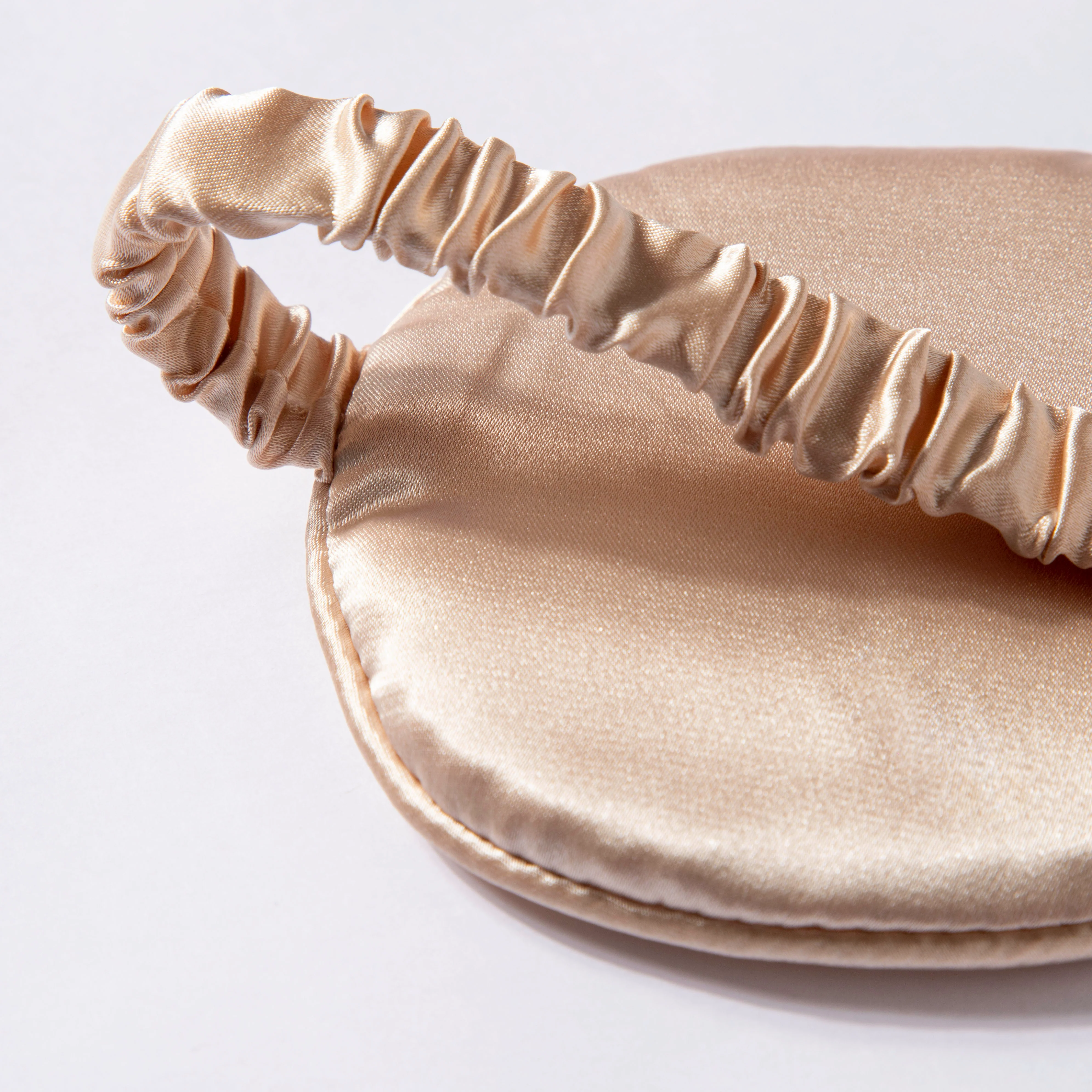 Luxury Sleep Satin Eye Mask Beige - Image 4