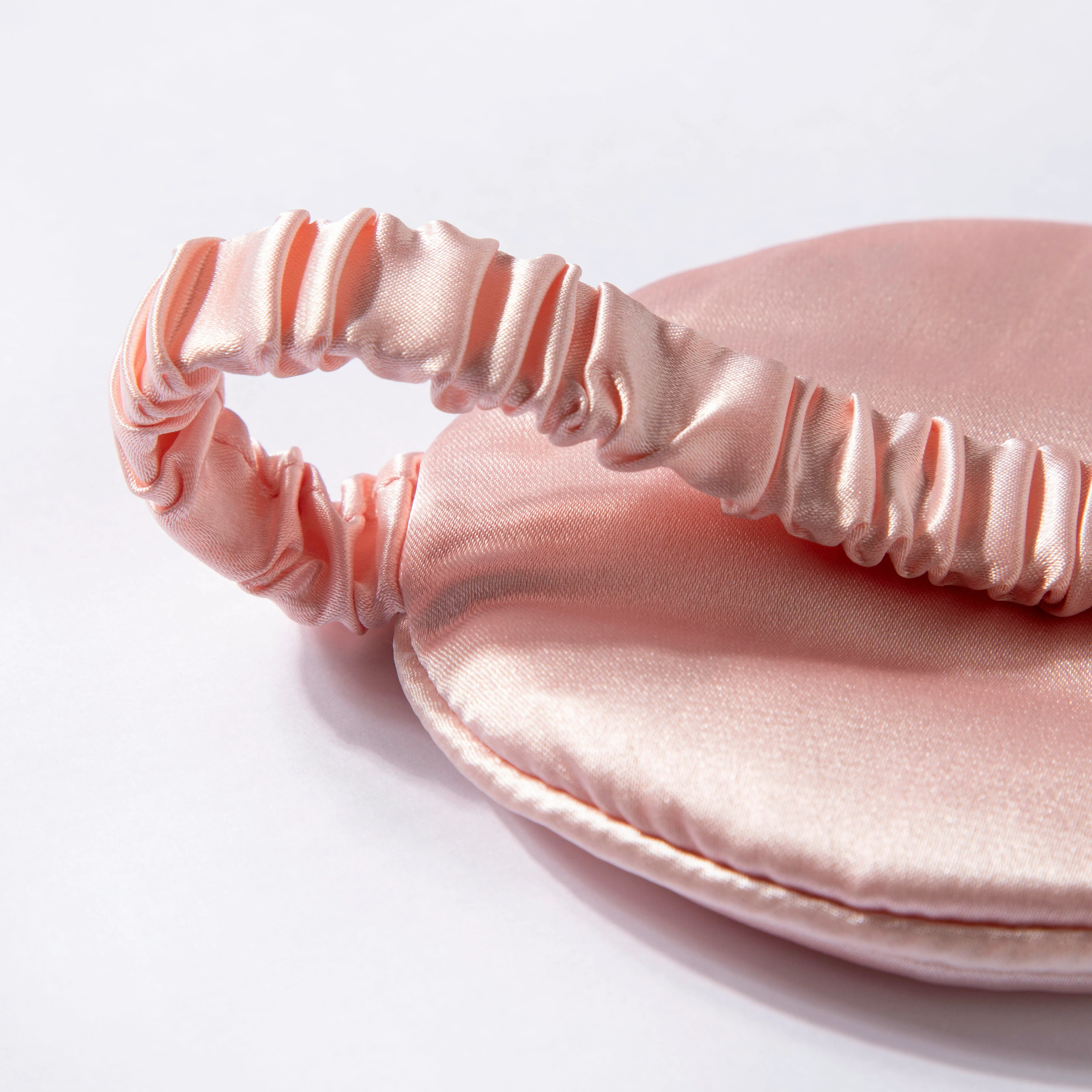 Luxury Sleep Satin Eye Mask Pastel Pink - Image 4