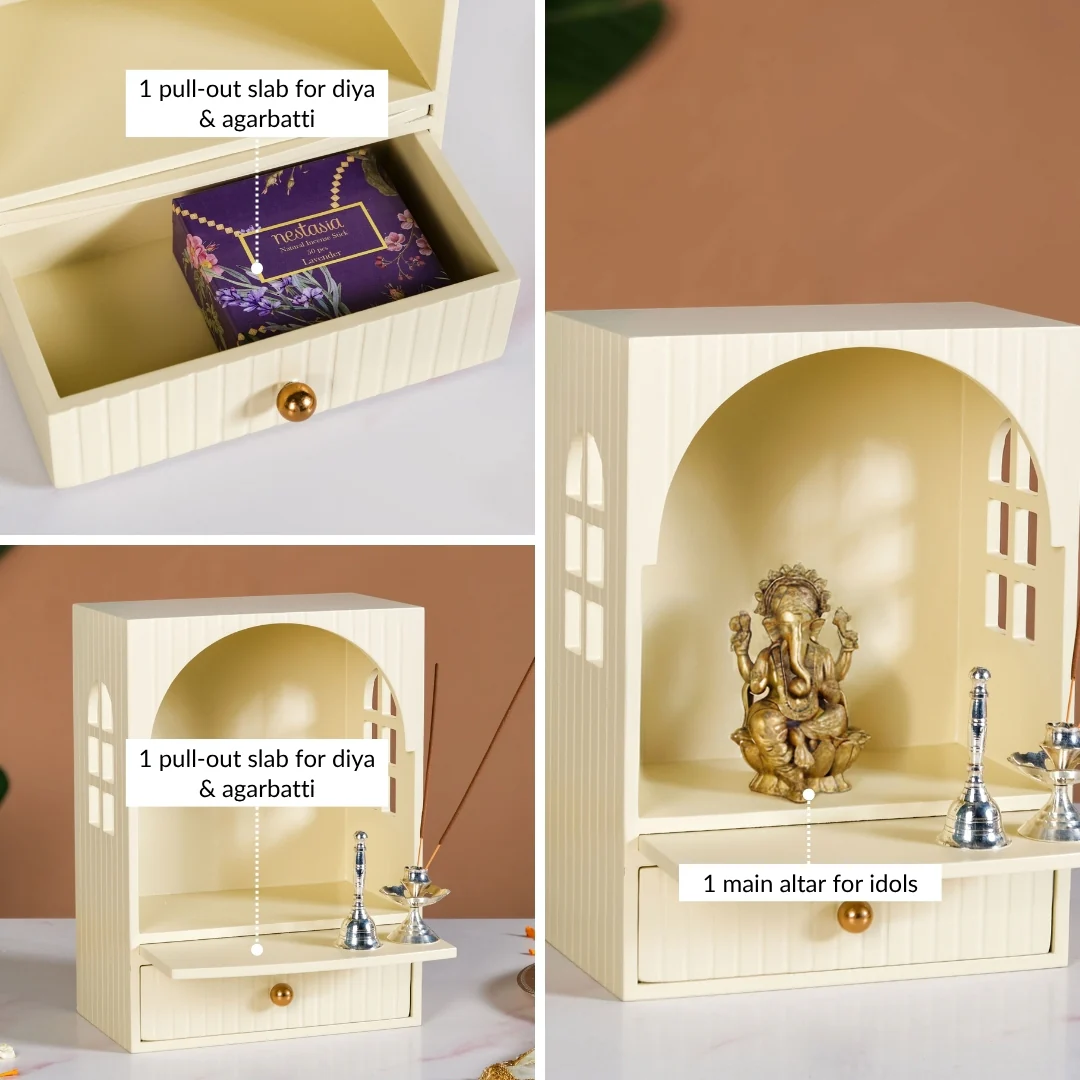 Mahima Pooja Mandir For Home And Office Small 23x13x31cm - Image 6