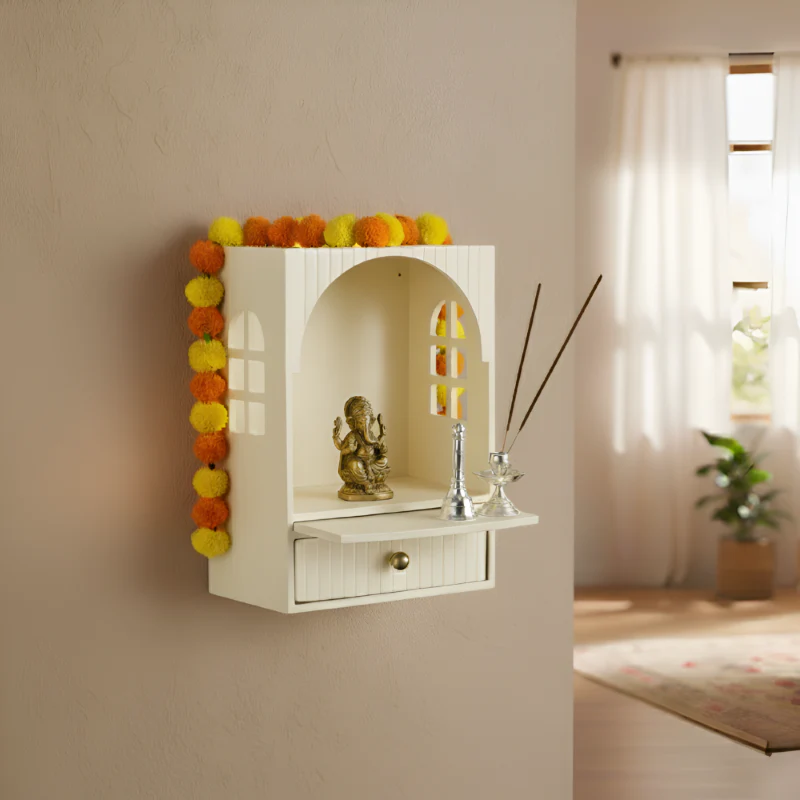 Mahima Pooja Mandir For Home And Office Small 23x13x31cm - Image 9