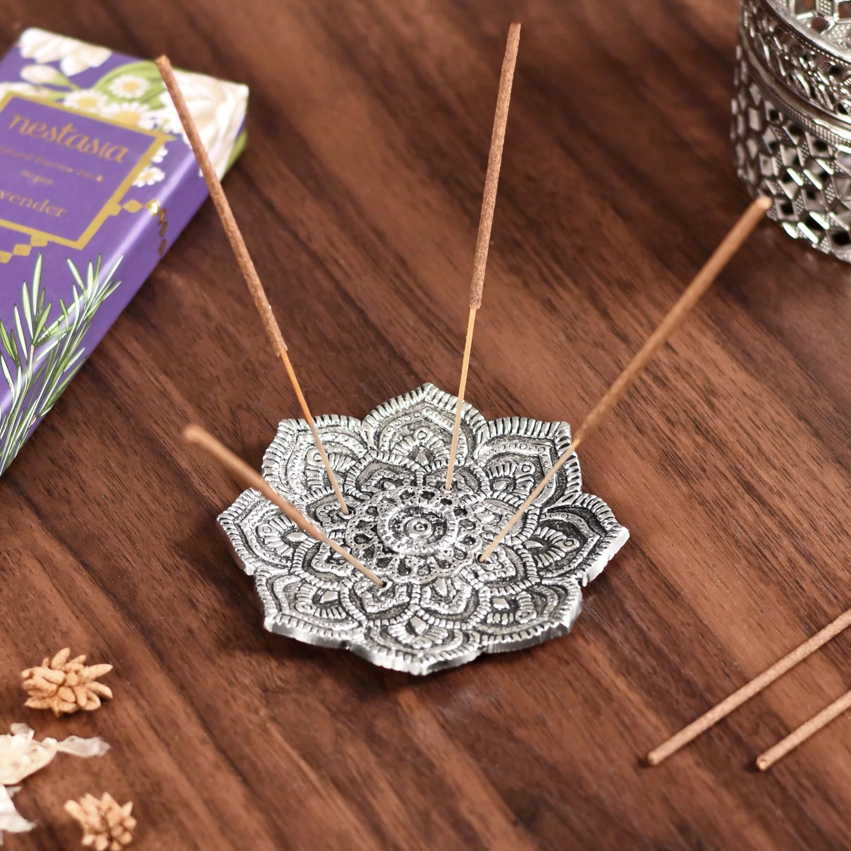 Mandala Incense Holder With Lavender Incense Sticks - Image 8