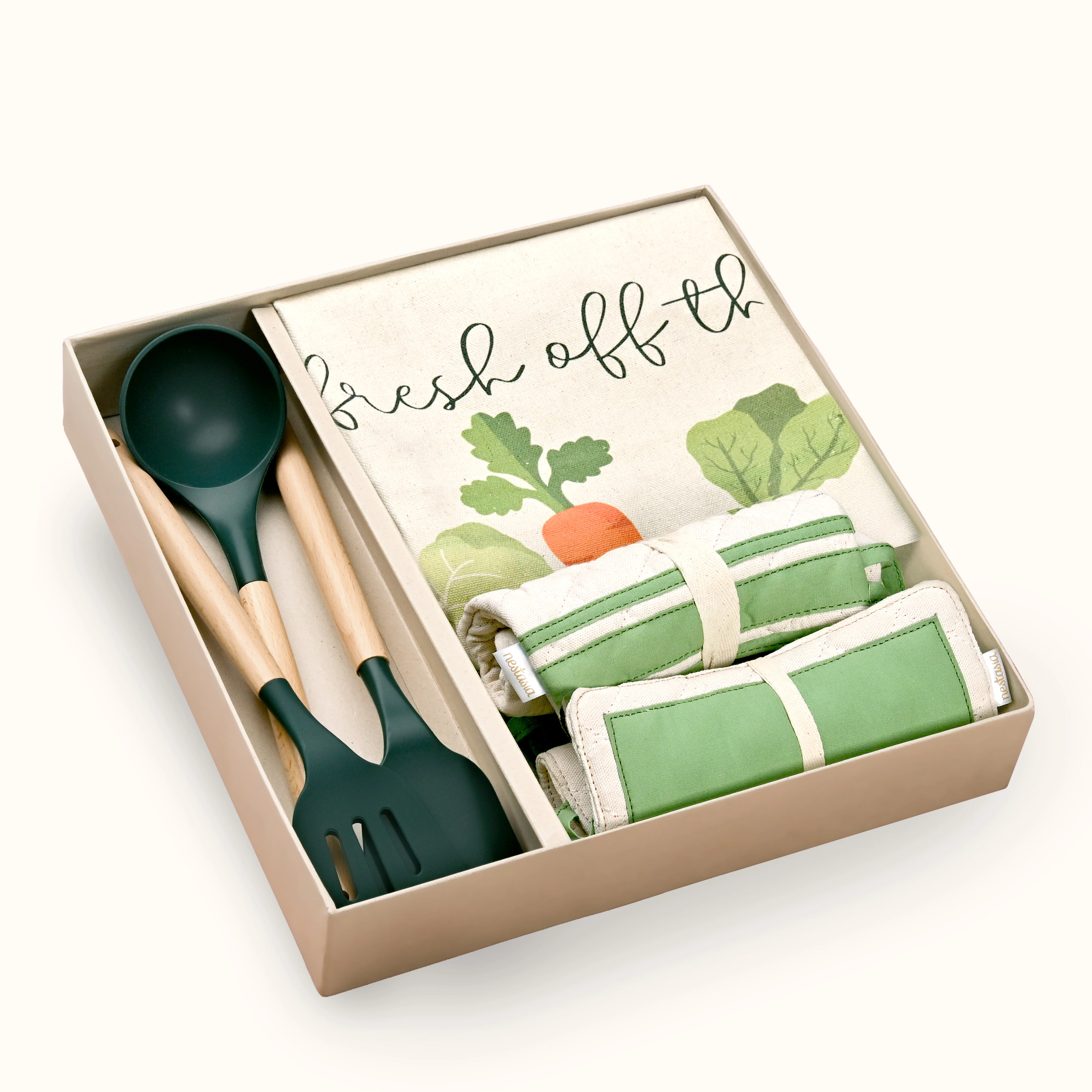Masterchef Gift Hamper Box With Spatula Apron Trivet Mitten And Hand Towel - Image 2