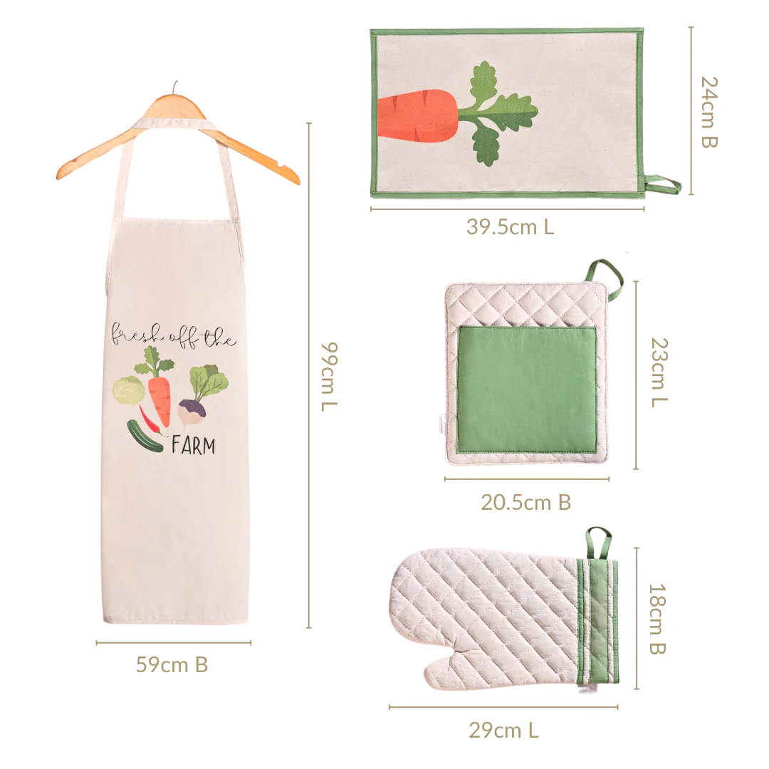 Masterchef Gift Hamper Box With Spatula Apron Trivet Mitten And Hand Towel - Image 3