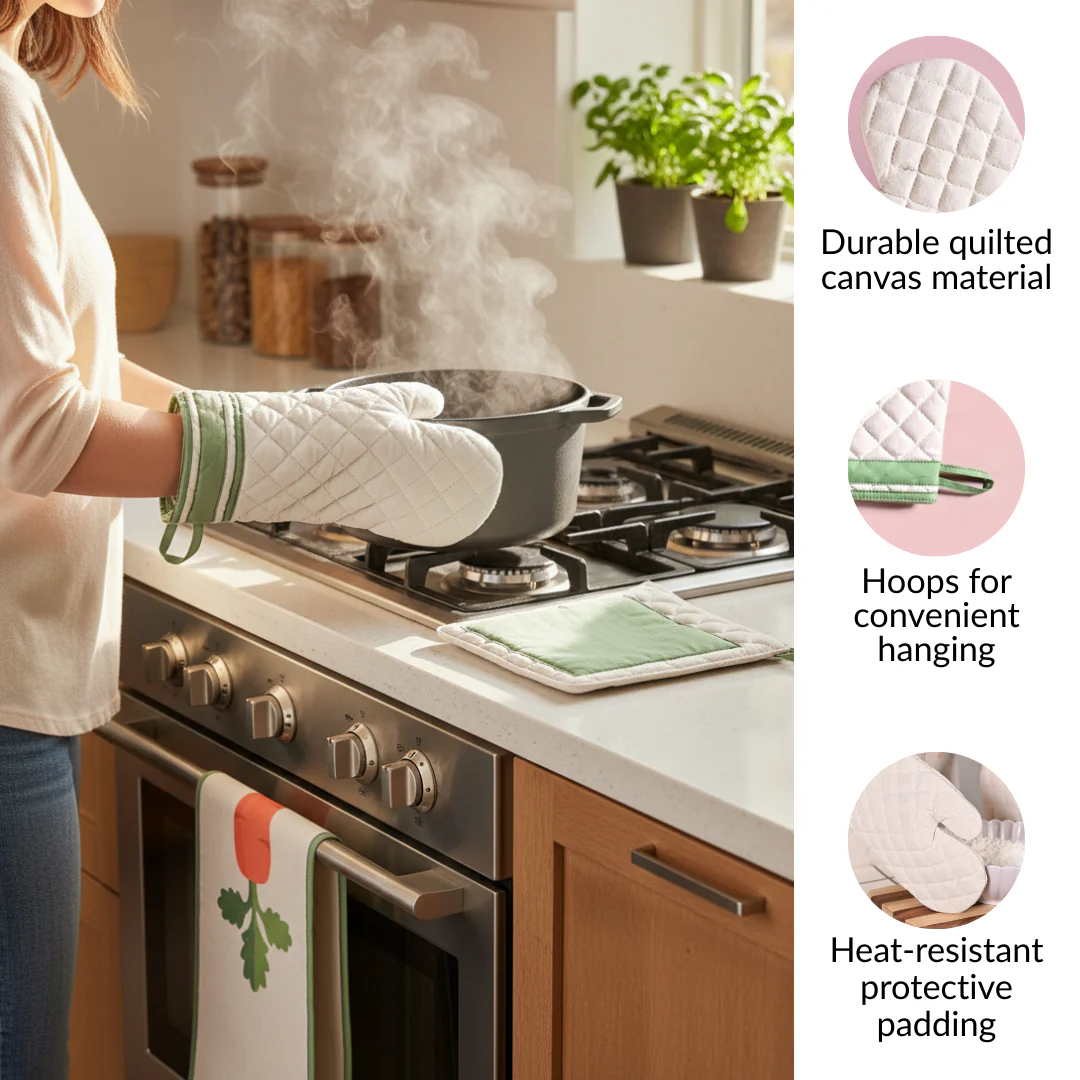Masterchef Gift Hamper Box With Spatula Apron Trivet Mitten And Hand Towel - Image 7