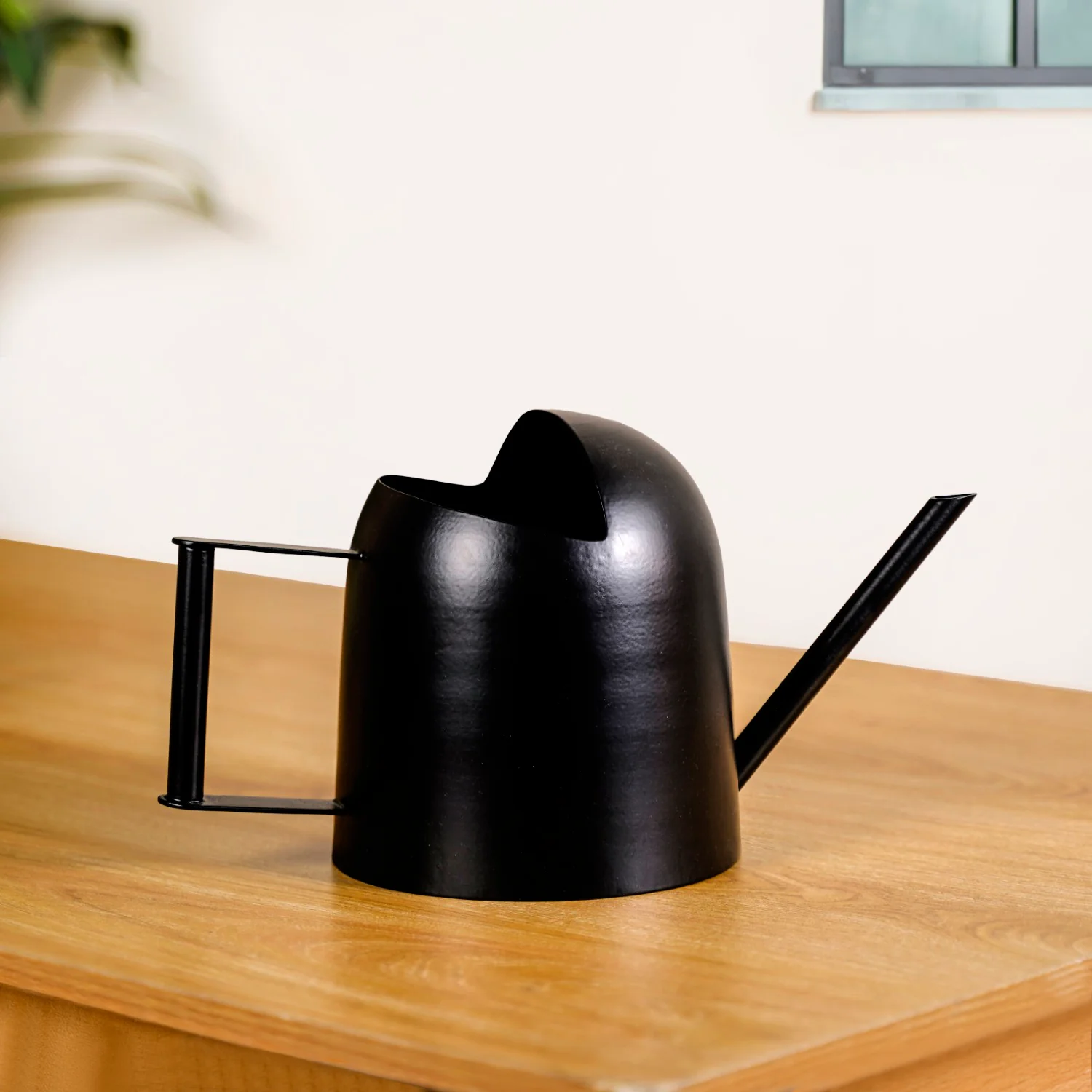 Matte Finish Metal Watering Can For Plants Black - Image 9