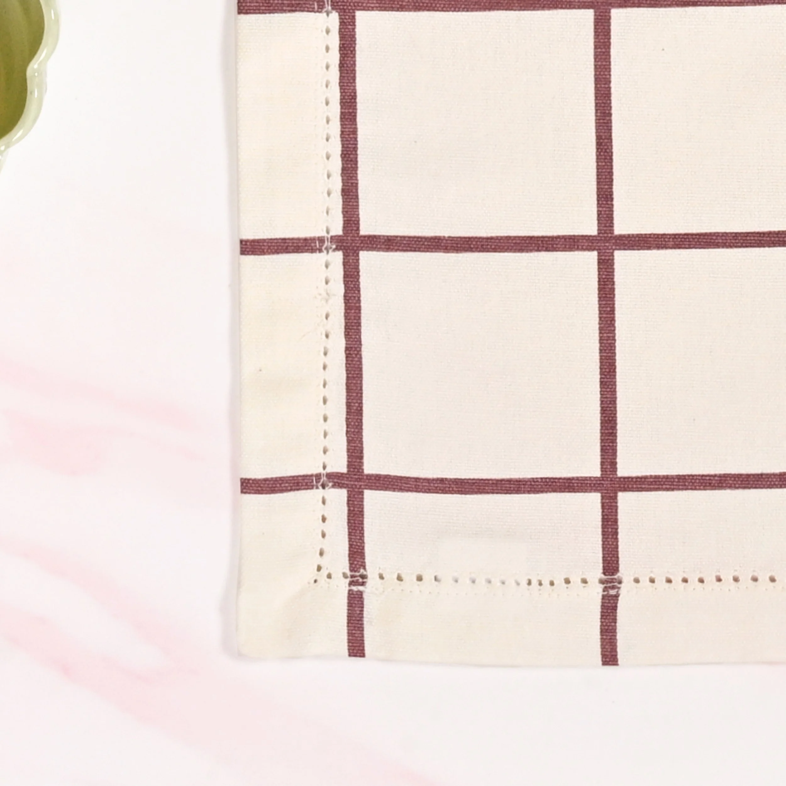 Mauve Grid Cotton Table Napkin Set Of 4 - Image 6
